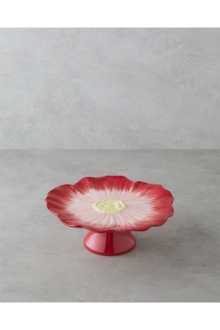 Flowerella Dolomite Kek Standı 26 Cm Kırmızı-pembe