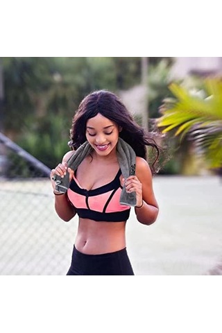 Geeksen 3 Adet Büyük Boy Mikrofiber Spor Havlusu - Gri, Mor, Mavi Renkleri Çok Renkli