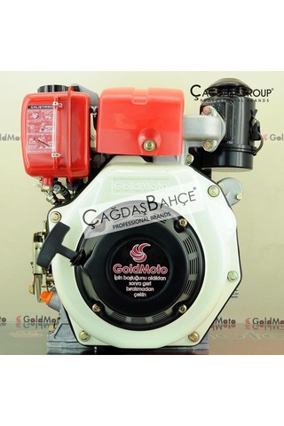Goldmoto Gm178Fen-H Dizel Motor Marşlı 7 Hp Krank Mili Frezeli