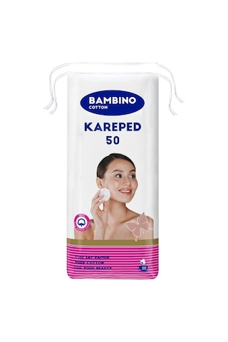 Bambino Cotton Kare Makyaj Ve Bebek Temizleme Pamuğu 150 Adet