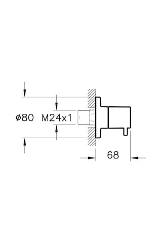 VitrA Origin Ankastre Stop Valf Sıva Üstü Fırçalı Nikel A4145834 Nikel