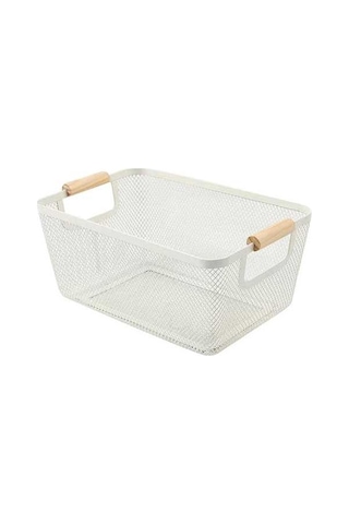 Pazly Suntek Sepeti Saklama Organizatör M Kabı Depolama Dekoratif Bh Beyaz
