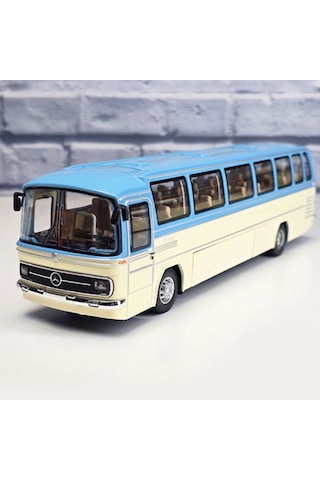 1:43 Ölçek Mercedes Benz O302 Otobüs Mavi/bej