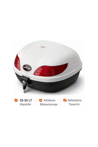 33 Lt Motosiklet Arka Çanta Bagaj Sepeti Kilitli Reflektörlü Beya Diğer