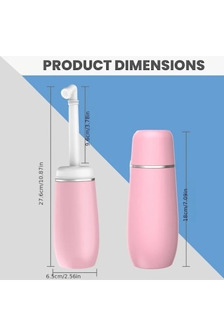 Honeybeeshop Beyaz 13 5oz 400ml Tasinabilir Peri Sisesi Seyahat Bide 400ml Kapasiteli Kadin Erkek Bebek Bezi Yikama Nozulu