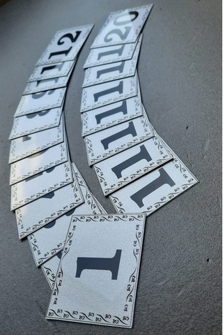 Kapı Numarası 5.5x6.5 Cm Kendinden Yapışkanlı No:1 den 20’E