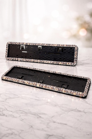 Diamond Leopar Serisi Taşlı Plakalık 2 Li Set