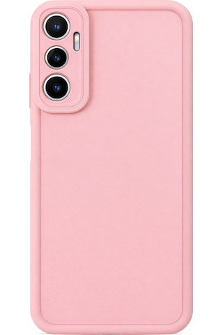 İnfinix Hot 20 4g Uyumlu Kamera Çıkıntılı Mat Silikon Telefon Kılıfı Pembe