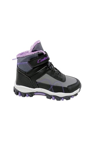 Callion 06f Deri Kız Çocuk Sneakers Bot Füme Siyah Lila Füme