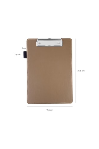 Sekreterlik,a5 Küçük Boy,kapaksız,a5 Clipboard Vegan Suni Deri,17,5x24,5 Cm.,vizon