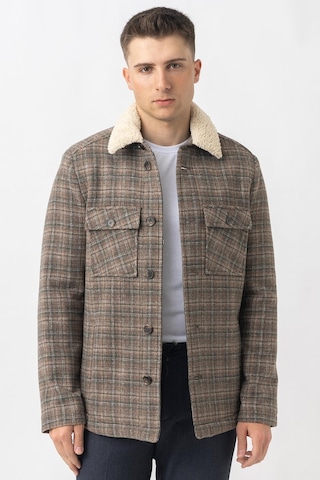 White Stone Aarau 58137 Slim Fit Kürklü Kaban Haki
