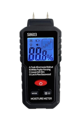 Trendooze Homyl Ahşap Nem Ölçer Higrometre 2 Pimli 4 Modlu Cihazı