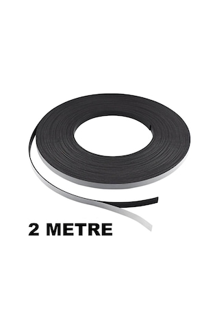 2 Metre Şerit Magnet Mıknatıs, 12Mm Arkası Yapışkanlı Çıkartmalı