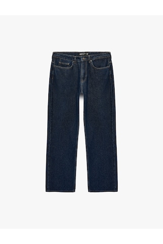 Koton Pamuklu Normal Bel Cepli Loose Fit Jean Pantolon Raw 7wam40207nd 63x