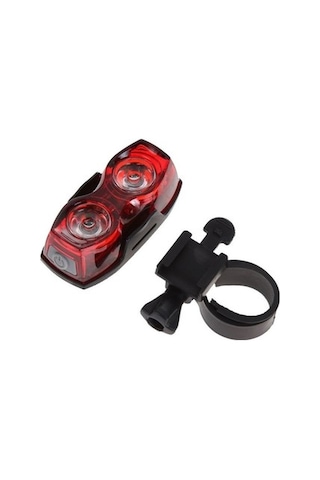 Forte Gt 6018 Bisiklet Arka 2 Led Stop Pilli Kırmızı - Siyah