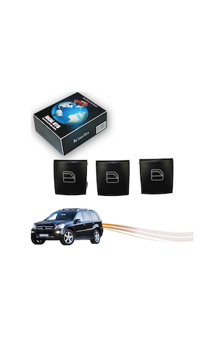 Mercedes Gl X164 2006-2012 X166 12-19 Yolcu Kapısı Cam Düğme Seti