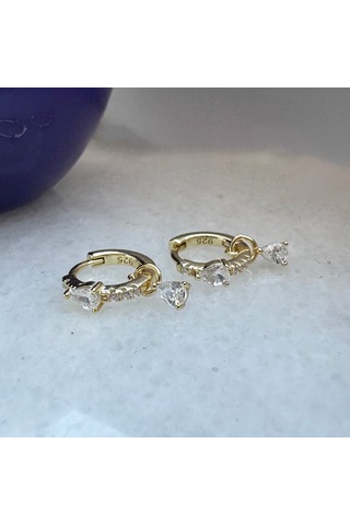 Masaliko Sallantılı Gümüş Küpe Ms3189, 925 Ayar Gümüş Altın