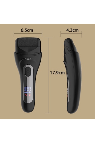V-618 Dijital Ekranlı Elektrikli Ayak Nasır Sökücü Pedikür Aletleri Ayak Bakım Seti Siyah