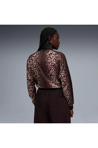 Puma T7 Leopard Kadın Ceket 634563-01 Siyah