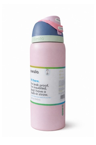 Owala 32 Oz 946 Ml Freesip Çift Katmanlı Paslanmaz Çelik Termos Kilitli Kapak Açık Pembe