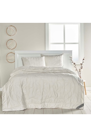 Linens Fluffy Pamuk Çift Kişilik Yorgan Beyaz