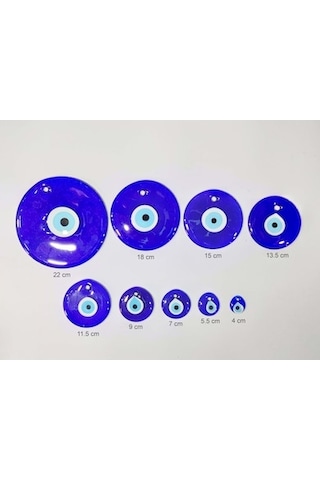 Cam Nazar Boncuğu Delikli Çap 22 Cm