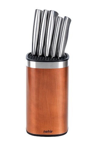 Eva 6 Parça Standlı Bıçak Set Gümüş