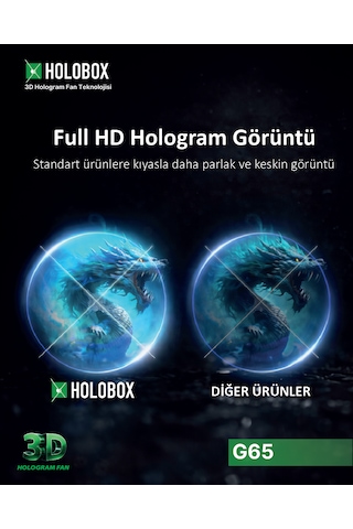 Holobox G65 65 Cm 3d Hologram Fan