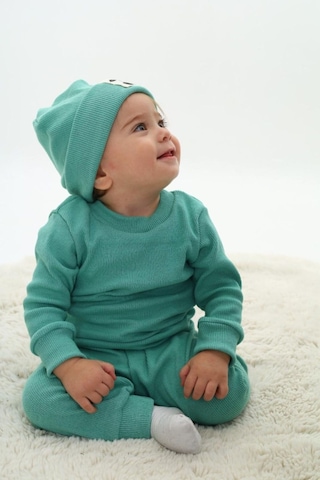 My Kids Wear Fitilli Unisex Bebek - Çocuk Üçlü Takım Koyu Yeşil