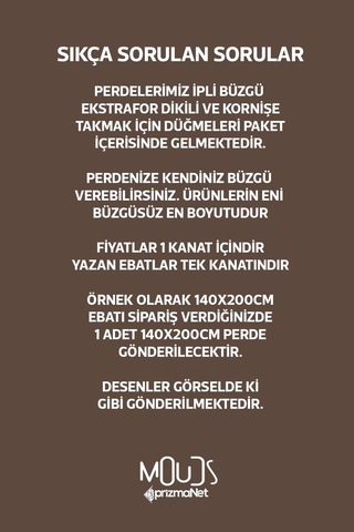 Kahverengi Benekler Desenli Süet Oturma Odası Salon Fon Perde Ekstrafor Büzgü Tek Kanat Prd-1115 Çok Renkli