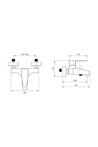 VitrA A40778 Q-Line Banyo Bataryası Krom