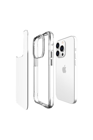 Apple Uyumlu iPhone 14 Pro Zore Şeffaf Ultra İnce Airbag Tasarımlı Okka Kapak