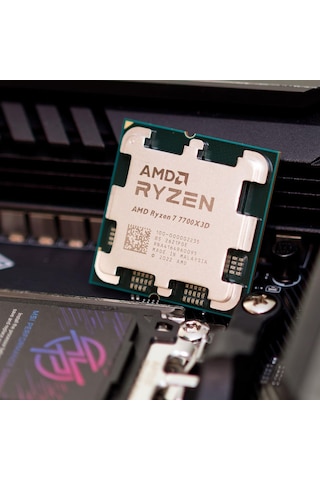 Amd Ryzen 7 7700x3d 8 Core, 4,00-4.50ghz, 104mb Cache, 120w, Am5 Soket, Tray, Dahili Grafik Var, Fan Yok Türkiye Distibütör