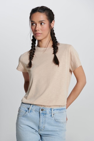 Lee Regular Fit Normal Kesim Bisiklet Yaka Bej Tişört L241644UQ Bej