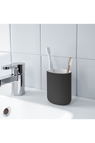 Ikea Ekoln Diş Fırçalık 6 X 9 X 11 Cm Koyu Gri