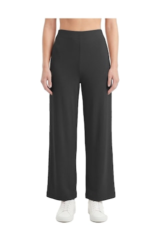 Cottonill Premium - Sway Collection Siyah Basic Yüksel Bel Modal Bol Paça Kadın Pantolon