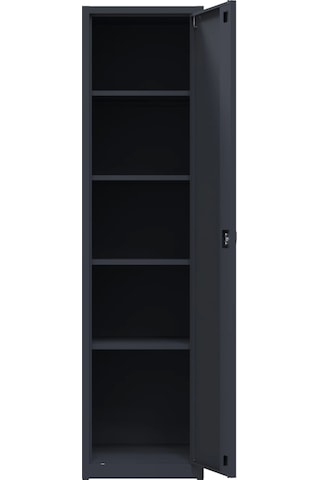 Çelik Dosya Dolabı Metal Dolap Ofis Dolapları Arşiv , Garaj , Bahçe , Kiler , Balkon 50x60x195 Koyu Gri / Koyu Gri