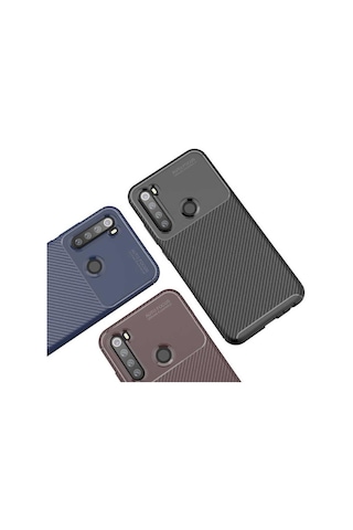Xiaomi Redmi Note 8 Kilif Zore Antisok Karbon Silikon Kapak + Cam 387275880