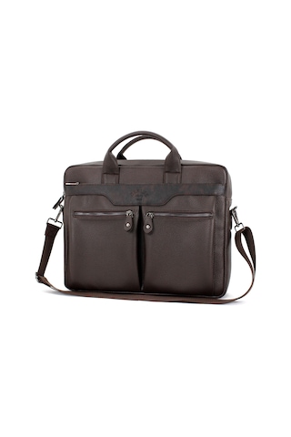 Erkek 15.6 İnç Evrak Ve Laptop Çantası Kahverengi
