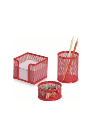 Need Masaüstü Perfore 3'lü Kırmızı Seti Nd-1027 Kırmızı