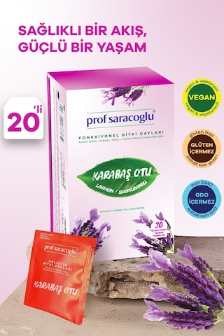 Prof Saracoglu Karabaş Lavandula Stoechas Bitki Çayı 20'li Prof Saracoglu Karabaş Lavandula Stoechas Bitki Çayı 20'li