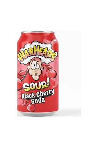 Warheads Sour Black Cherry Soda - Ekşi Kiraz Aromalı Gazlı İçecek 330ml