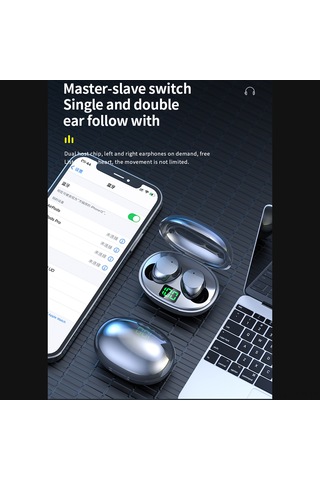 K20 Kablosuz Kulak İçi Akıllı Dijital Bt Kulaklık, Güçlü Pil Ömrü Spor Kulaklık Kulaklıklar
