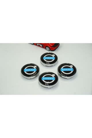 Volvo Jant Göbeği Kapak Seti 60mm Mavi Gümüş Renk