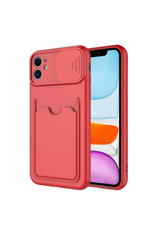Apple Uyumlu iPhone 11 Kılıf Zore Kartix Kapak Kırmızı