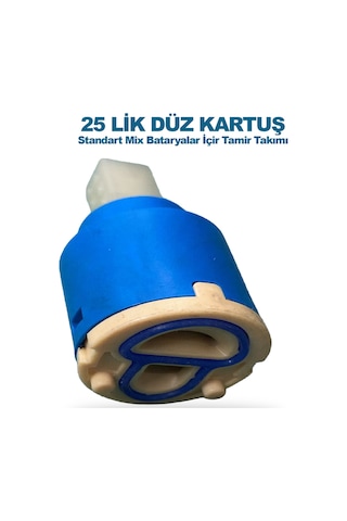 25'lik Düz Batarya Kartuşu Standart Aç Kapa Bataryalara Uyumludur Mix Model