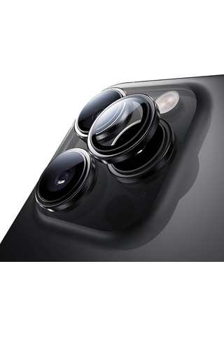 Apple Uyumlu iPhone 16 Pro Benks Metal Kamera Lens Koruyucu Parlama Önleyici Glass Warrior Siyah