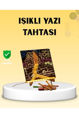 Mey İthalat Led Işıklı Akrilik Yazı Tahtası Renkli Kalem Setiyle
