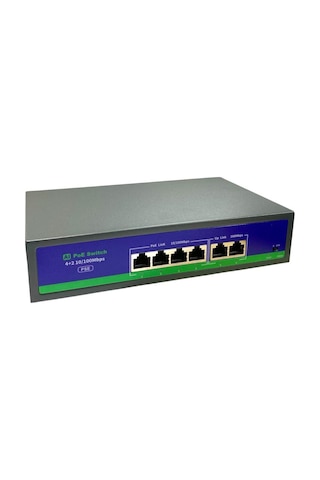 Novacom Nvc-hıf0420fbl-c 4+2 Port 10/100mbps Uplink Aı Poe Switch
