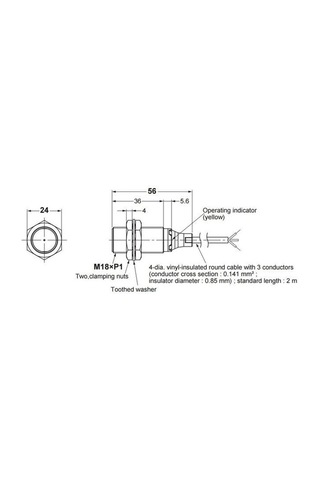 Omron E2b-m18ks08-wp-c1 Kablolu İndüktif Sensör